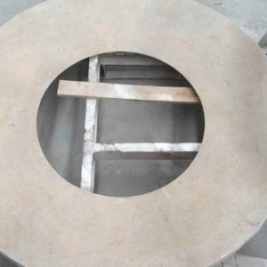 yellow limestone round decorations