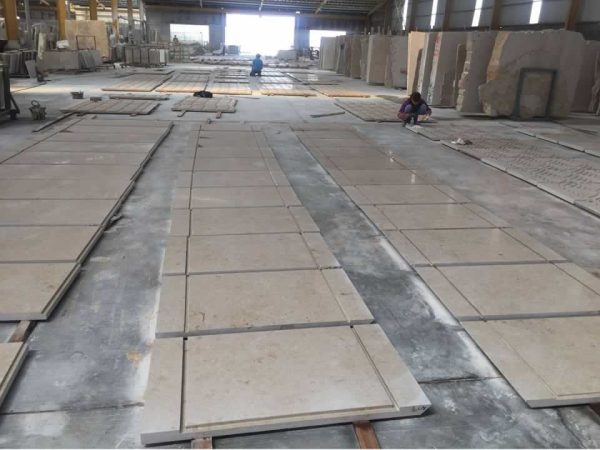 yellow limestone shaped flooring