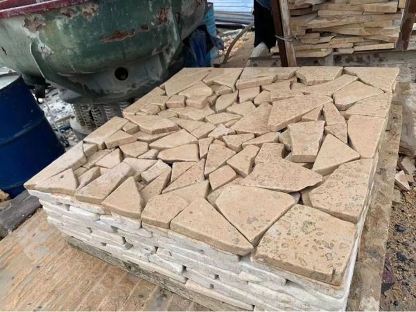 Yellow limestone Paving Cobble