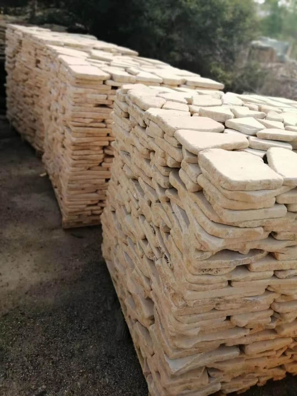 Yellow limestone Paving Cobble